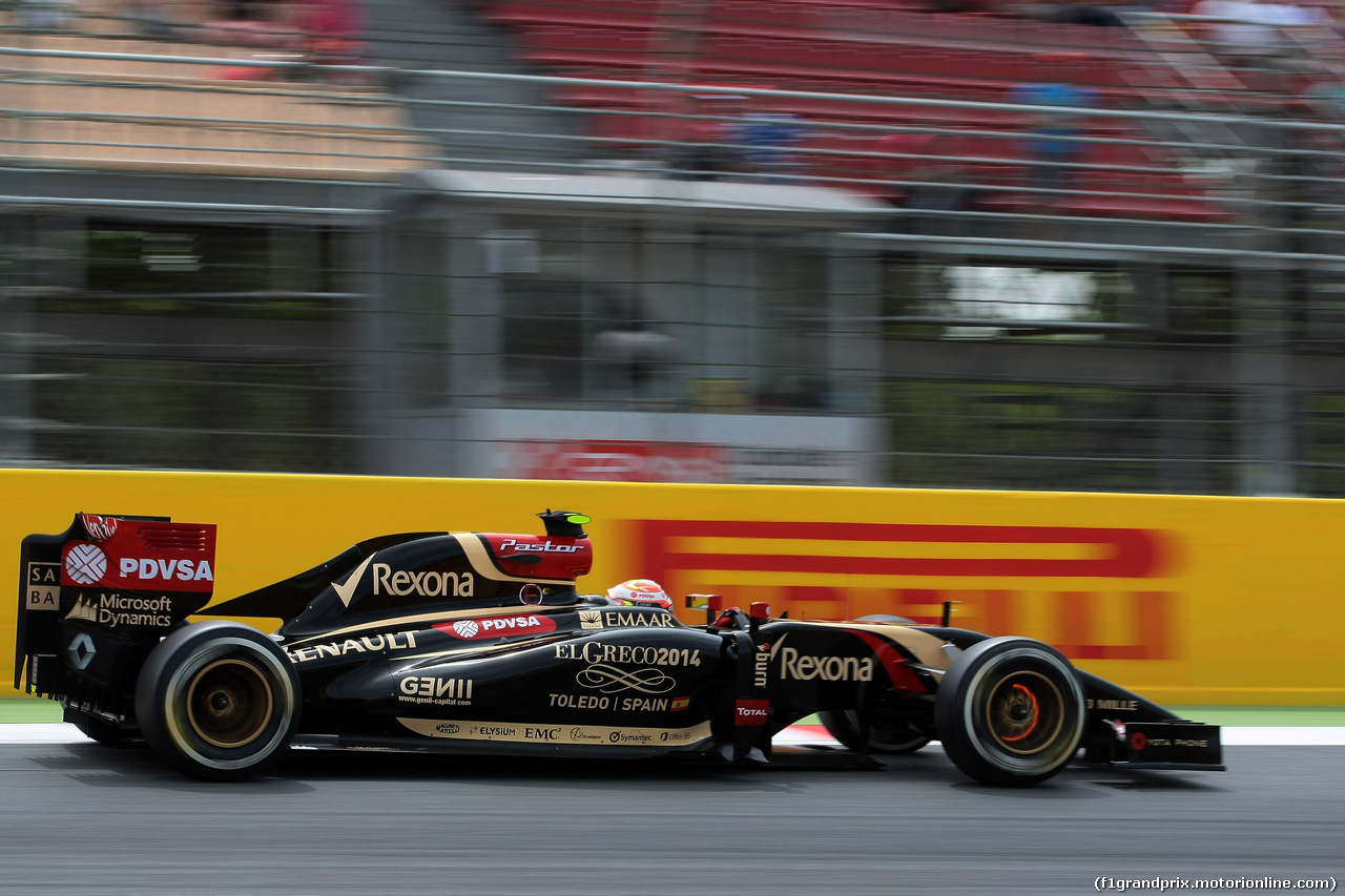 GP SPAGNA, 10.05.2014- Prove Libere 3, Pastor Maldonado (VEN) Lotus F1 Team E22