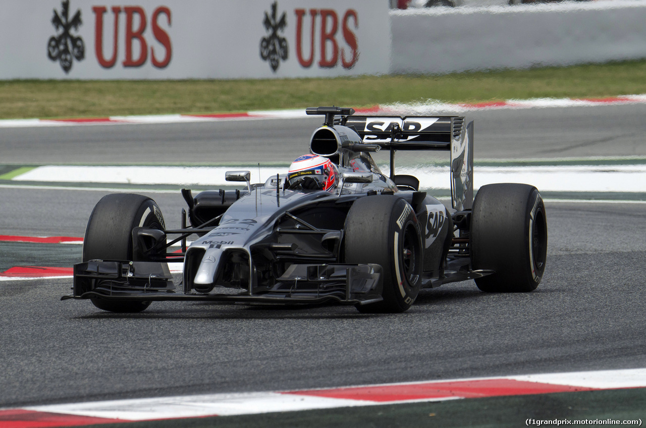 GP SPAGNA, 10.05.2014- Prove Libere 3, Jenson Button (GBR) McLaren Mercedes MP4-29
