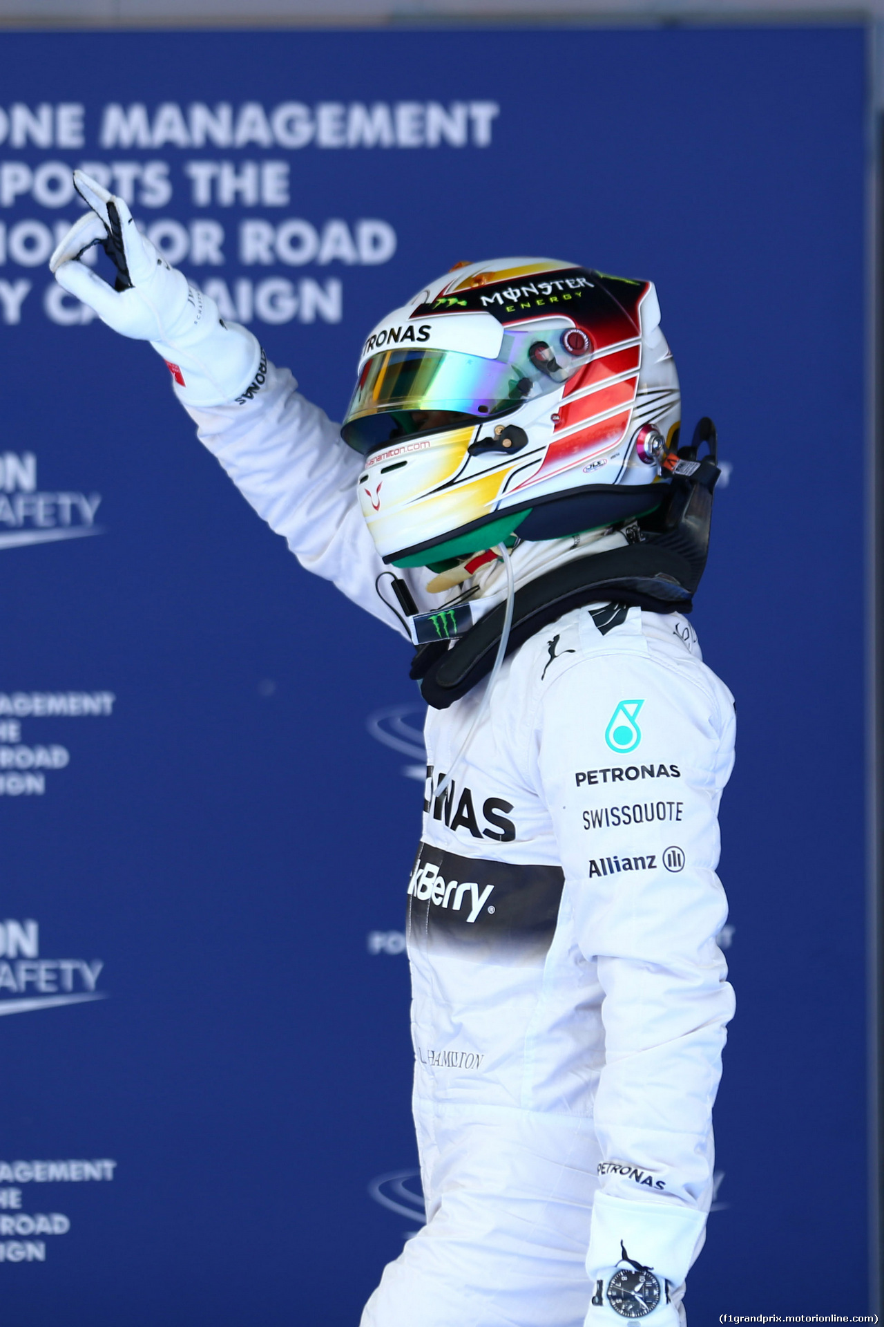 GP SPAGNA, 10.05.2014- Qualifiche, Lewis Hamilton (GBR) Mercedes AMG F1 W05 pole position