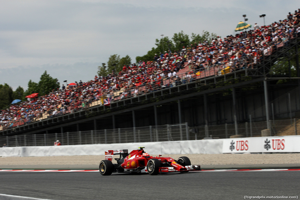 GP SPAGNA, 10.05.2014- Qualifiche, Kimi Raikkonen (FIN) Ferrari F14-T