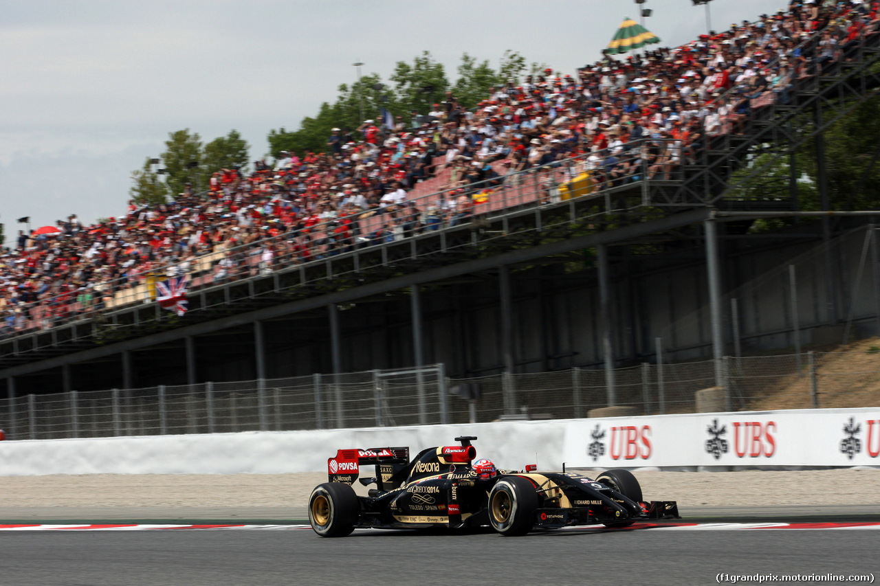 GP SPAGNA, 10.05.2014- Qualifiche, Romain Grosjean (FRA) Lotus F1 Team E22