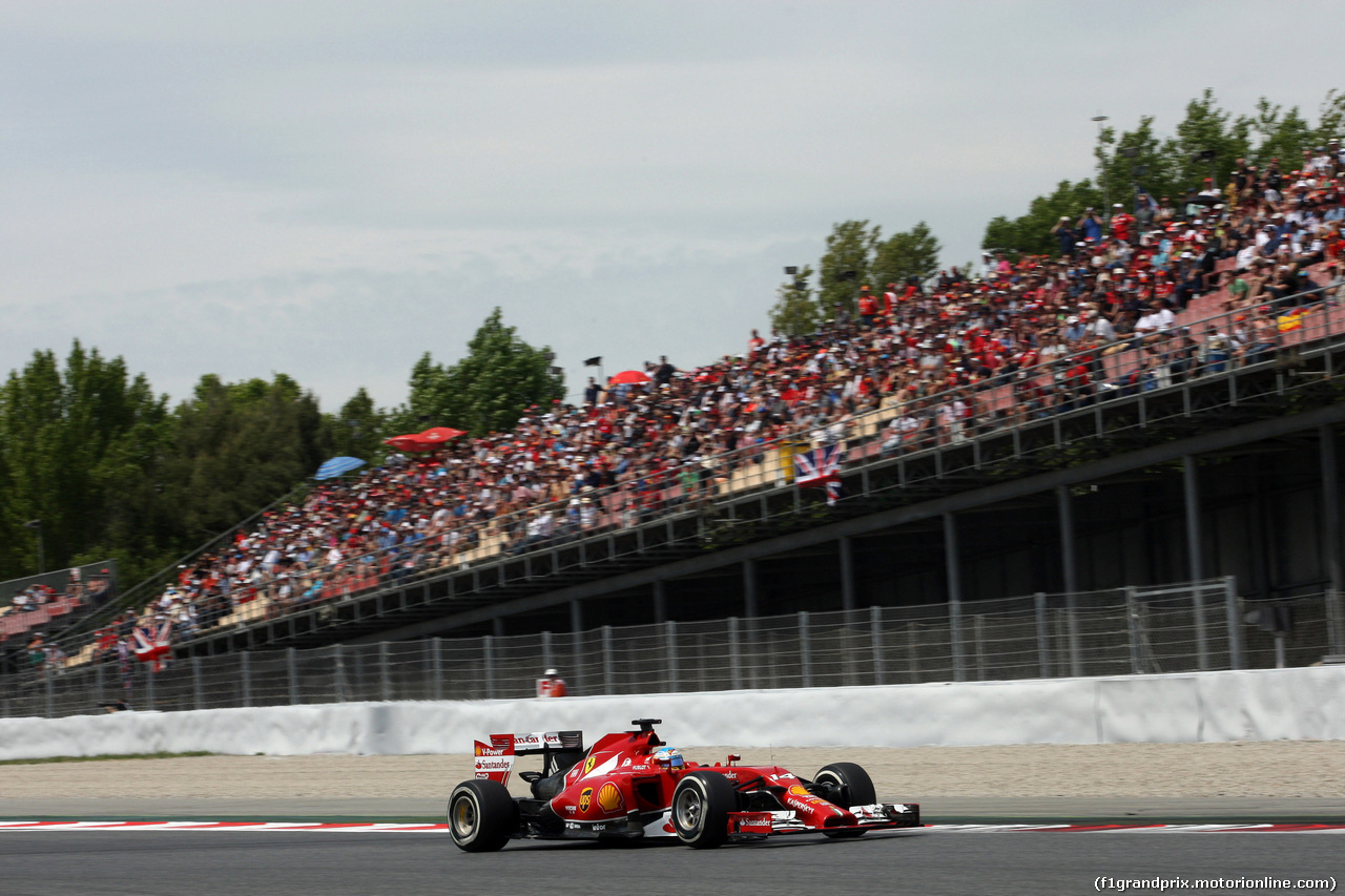 GP SPAGNA, 10.05.2014- Qualifiche, Fernando Alonso (ESP) Ferrari F14-T