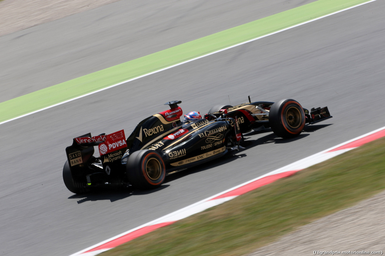 GP SPAGNA, 10.05.2014- Qualifiche,Romain Grosjean (FRA) Lotus F1 Team E22