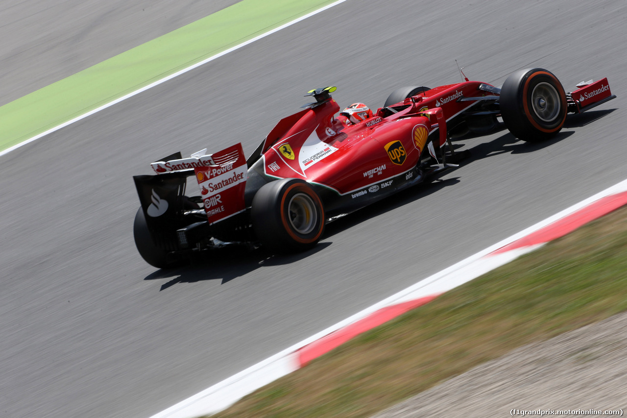 GP SPAGNA, 10.05.2014- Qualifiche, Kimi Raikkonen (FIN) Ferrari F14-T