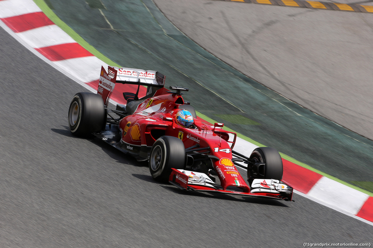 GP SPAGNA, 10.05.2014- Qualifiche, Fernando Alonso (ESP) Ferrari F14-T