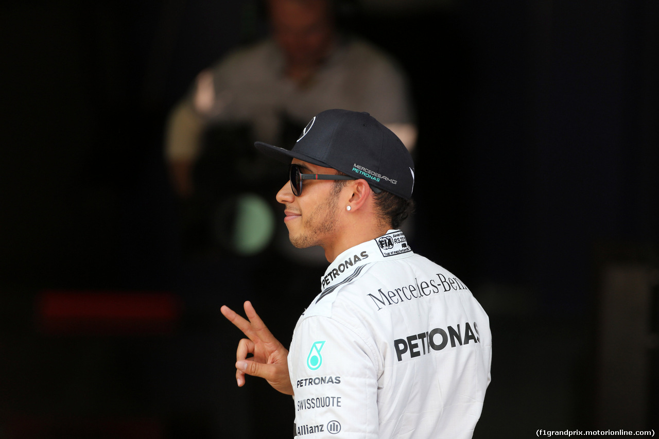 GP SPAGNA, 10.05.2014- Qualifiche, Lewis Hamilton (GBR) Mercedes AMG F1 W05 pole position