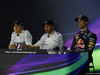 GP SPAGNA, 10.05.2014- Qualifiche, Conferenza Stampa, Nico Rosberg (GER) Mercedes AMG F1 W05, Lewis Hamilton (GBR) Mercedes AMG F1 W05 e Daniel Ricciardo (AUS) Red Bull Racing RB10