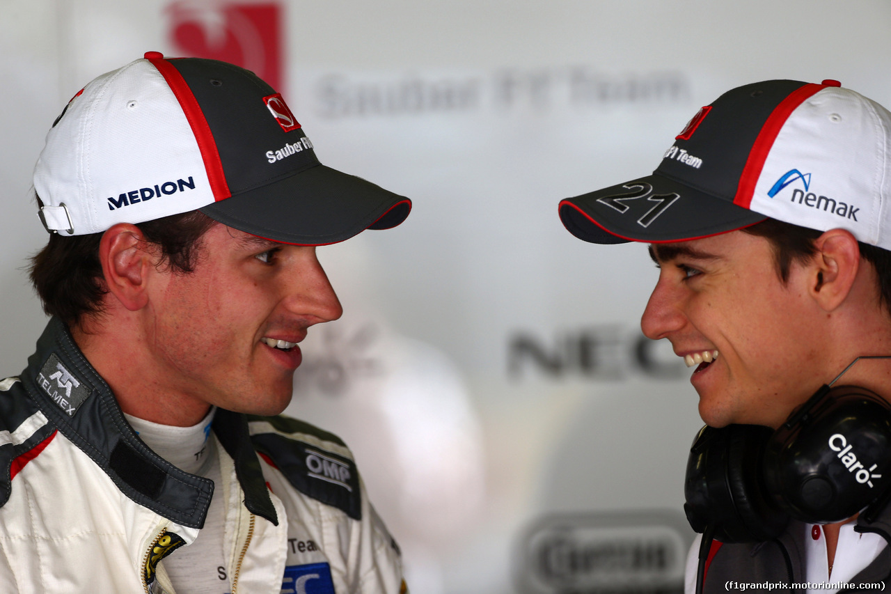GP SPAGNA, 09.05.2014- Prove Libere 1, Adrian Sutil (GER) Sauber F1 Team C33 e Esteban Gutierrez (MEX), Sauber F1 Team C33