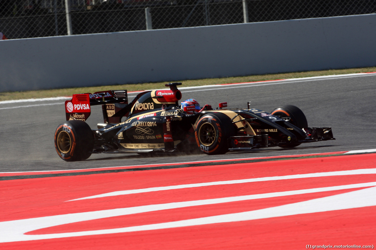 GP SPAGNA, 09.05.2014- Prove Libere 1, Romain Grosjean (FRA) Lotus F1 Team E22