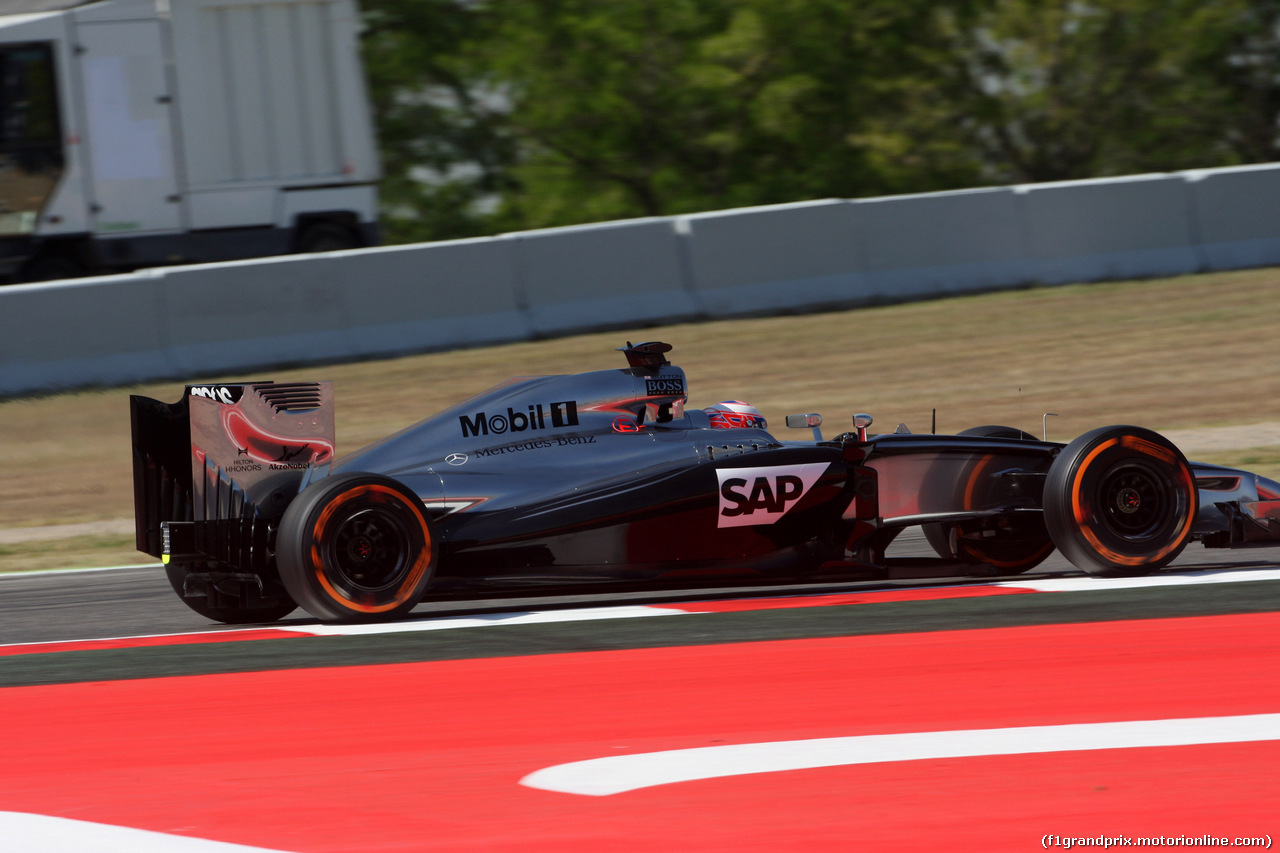 GP SPAGNA, 09.05.2014- Prove Libere 1, Jenson Button (GBR) McLaren Mercedes MP4-29