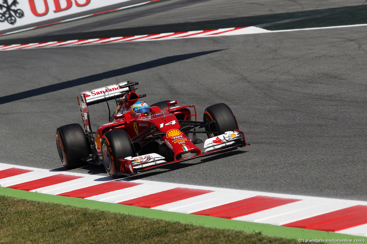 GP SPAGNA, 09.05.2014- Prove Libere 1, Fernando Alonso (ESP) Ferrari F14-T