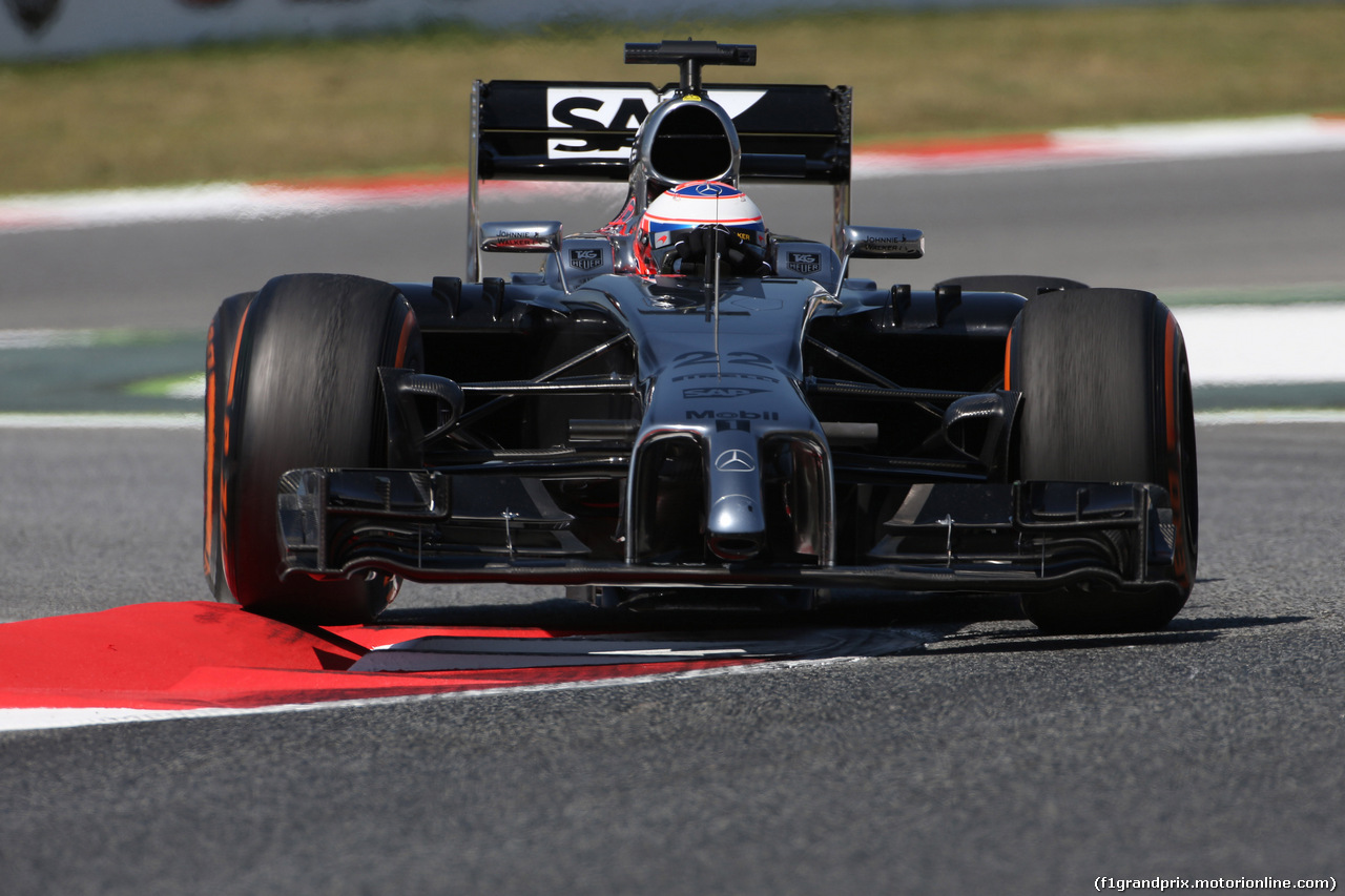 GP SPAGNA, 09.05.2014- Prove Libere 1, Jenson Button (GBR) McLaren Mercedes MP4-29