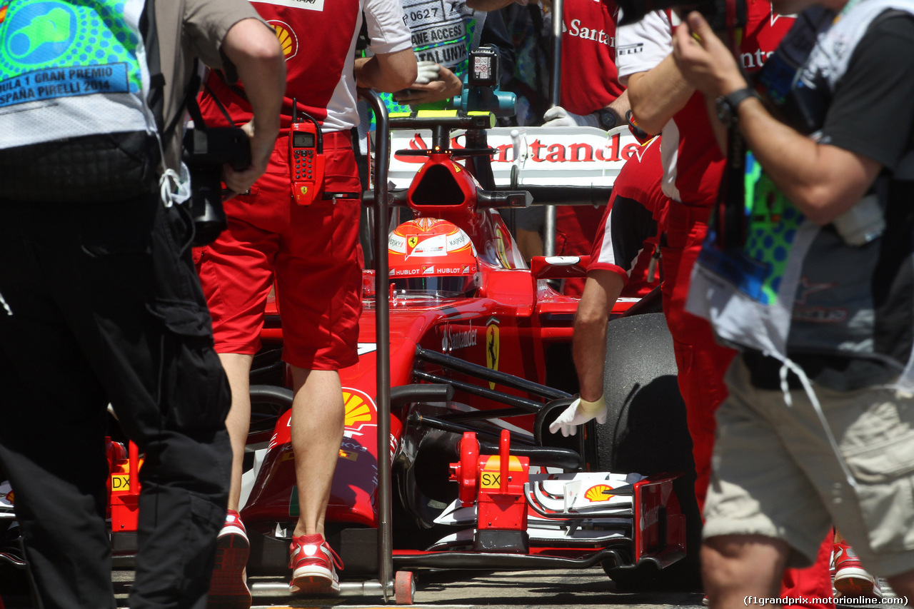 GP SPAGNA, 09.05.2014- Prove Libere 2, Kimi Raikkonen (FIN) Ferrari F14-T