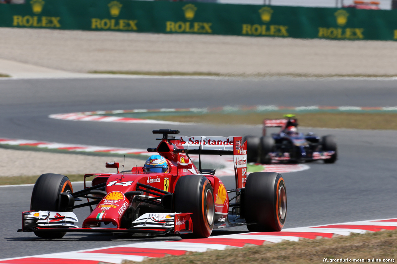 GP SPAGNA, 09.05.2014- Prove Libere 2, Fernando Alonso (ESP) Ferrari F14-T