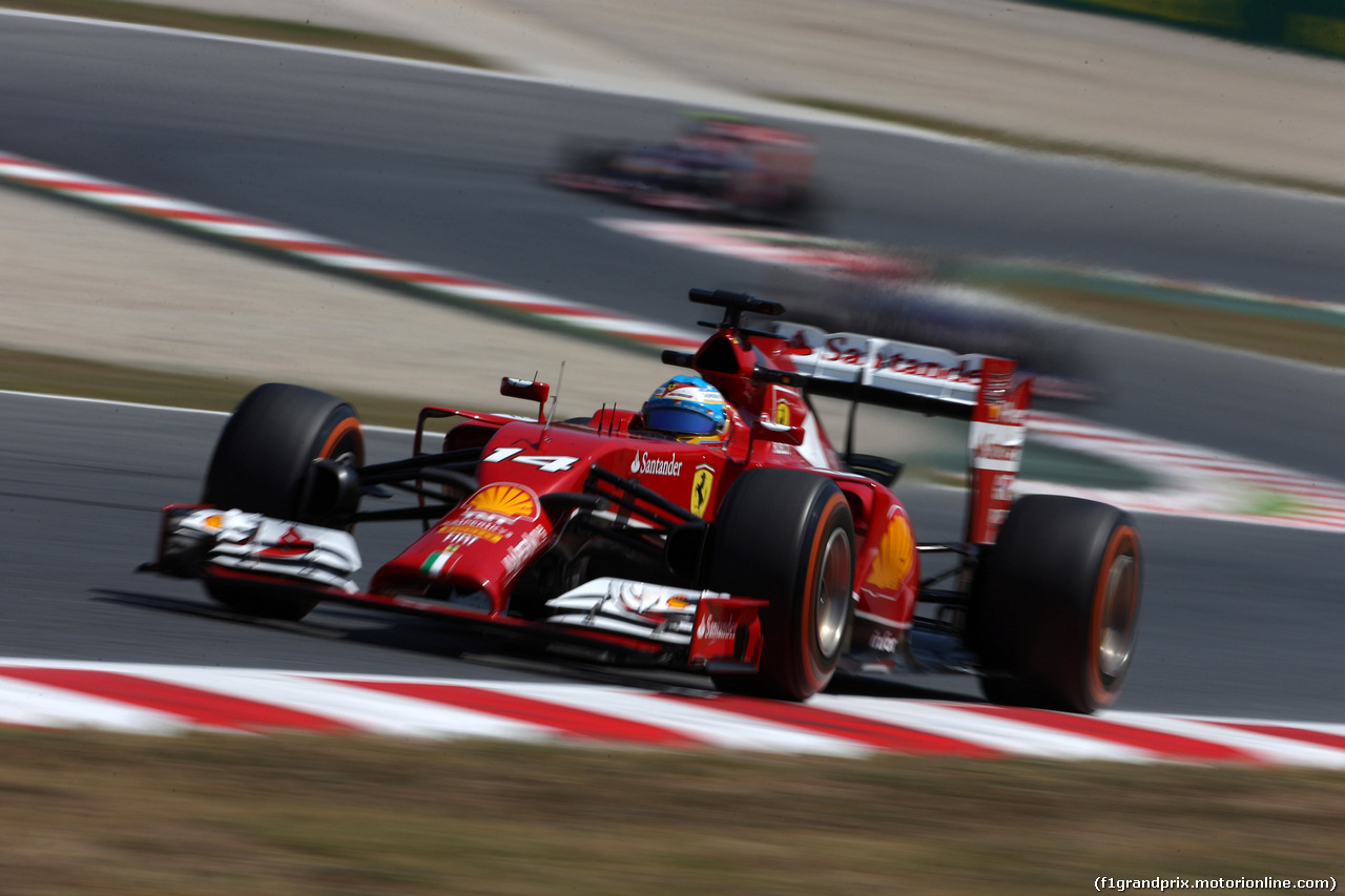 GP SPAGNA, 09.05.2014- Prove Libere 2, Fernando Alonso (ESP) Ferrari F14-T