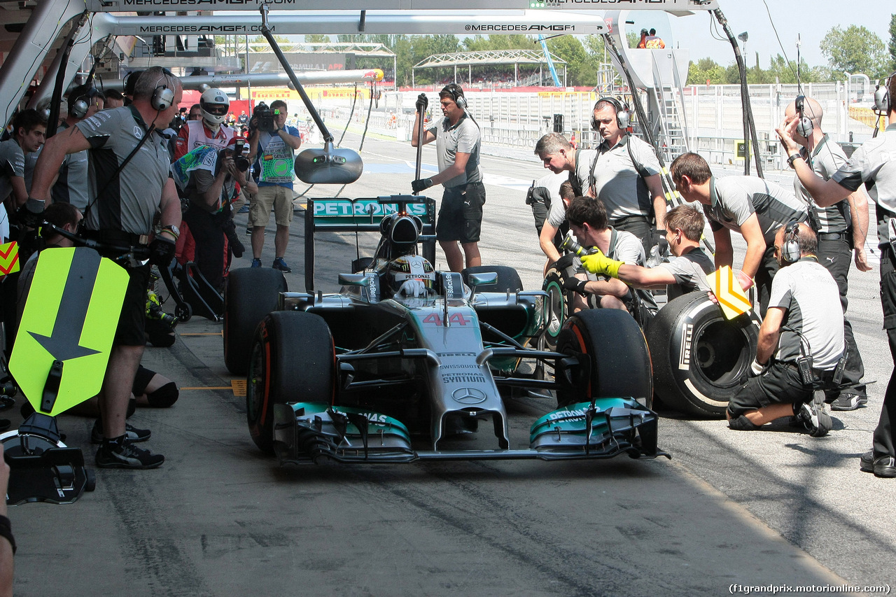 GP SPAGNA, 09.05.2014- Prove Libere 2, Lewis Hamilton (GBR) Mercedes AMG F1 W05