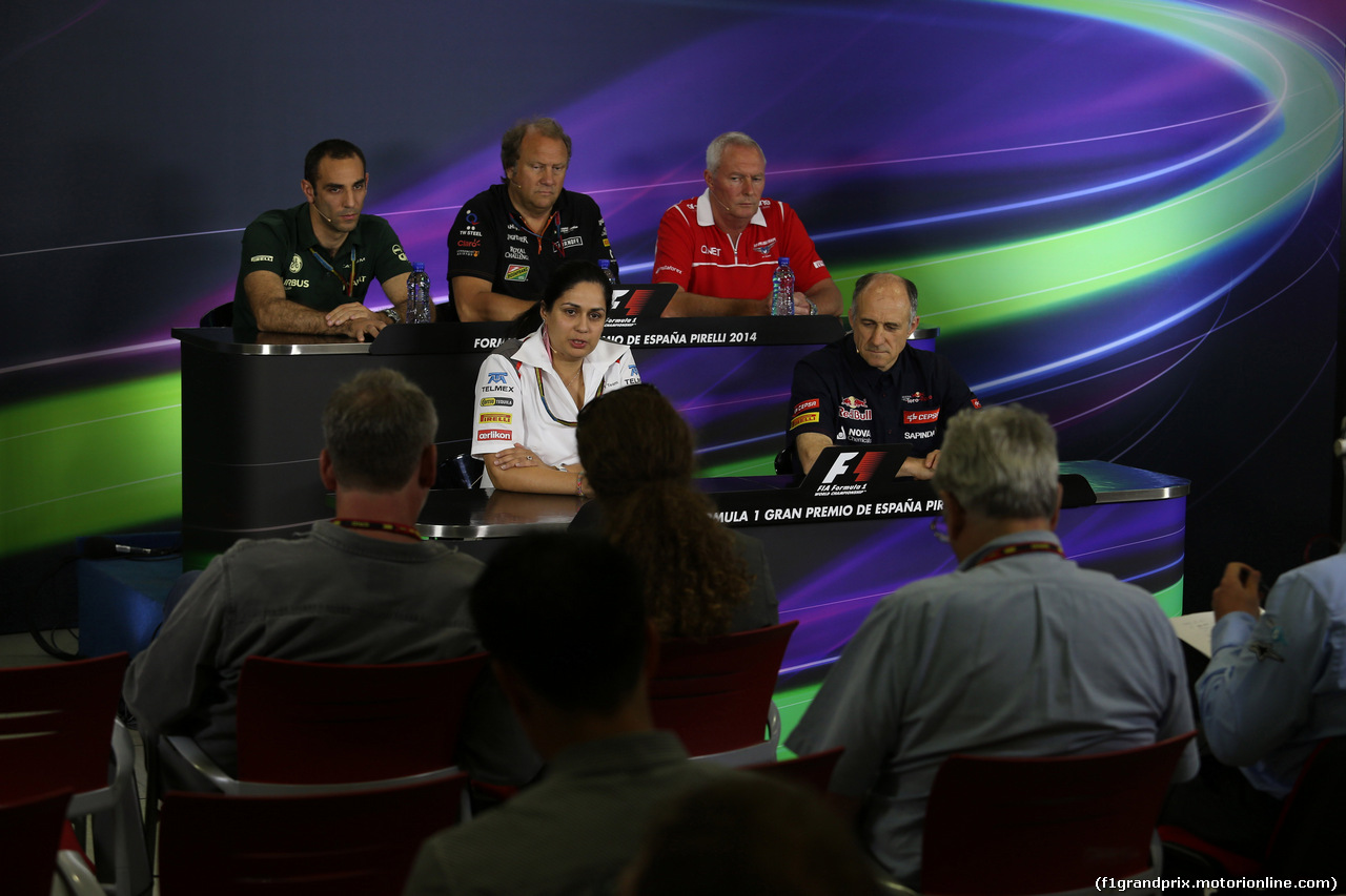 GP SPAGNA, 09.05.2014- Conferenza Stampa, Monisha Kaltenborn (AUT), CEO e Team Principal, Sauber F1 Team e Franz Tost, Scuderia Toro Rosso, Team Principal