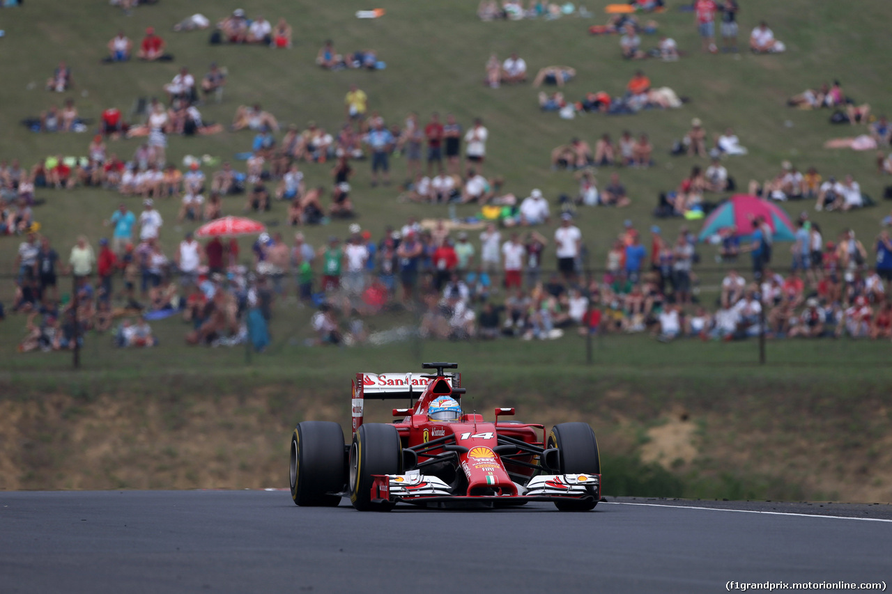 GP UNGHERIA, 27.07.2014- Gara, Fernando Alonso (ESP) Ferrari F14-T