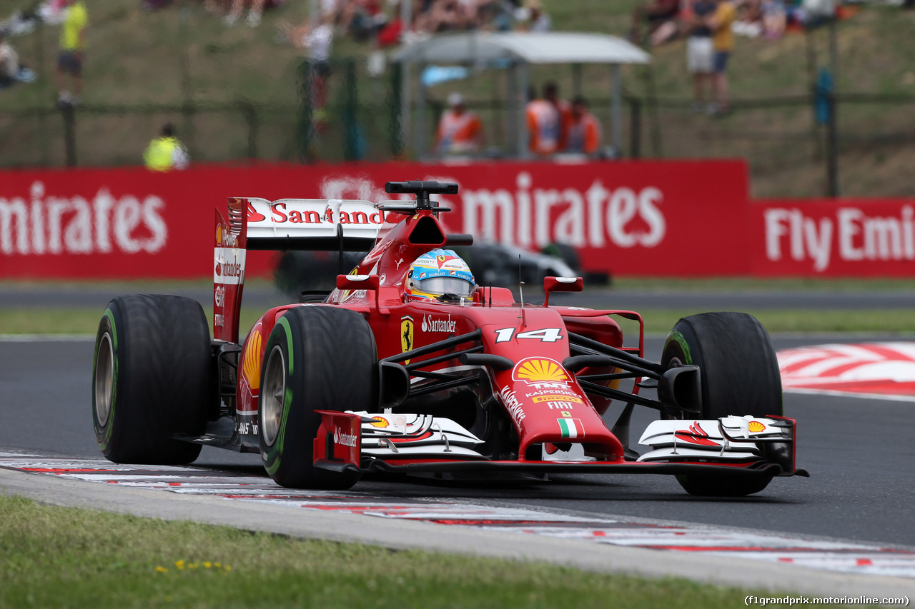 GP UNGHERIA, 27.07.2014- Gara, Fernando Alonso (ESP) Ferrari F14-T