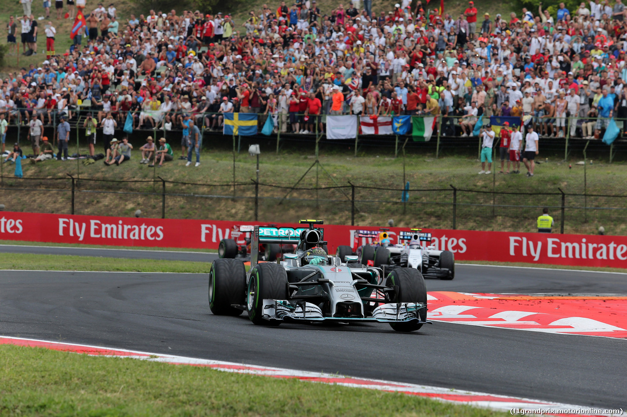 GP UNGHERIA, 27.07.2014- Gara, Nico Rosberg (GER) Mercedes AMG F1 W05