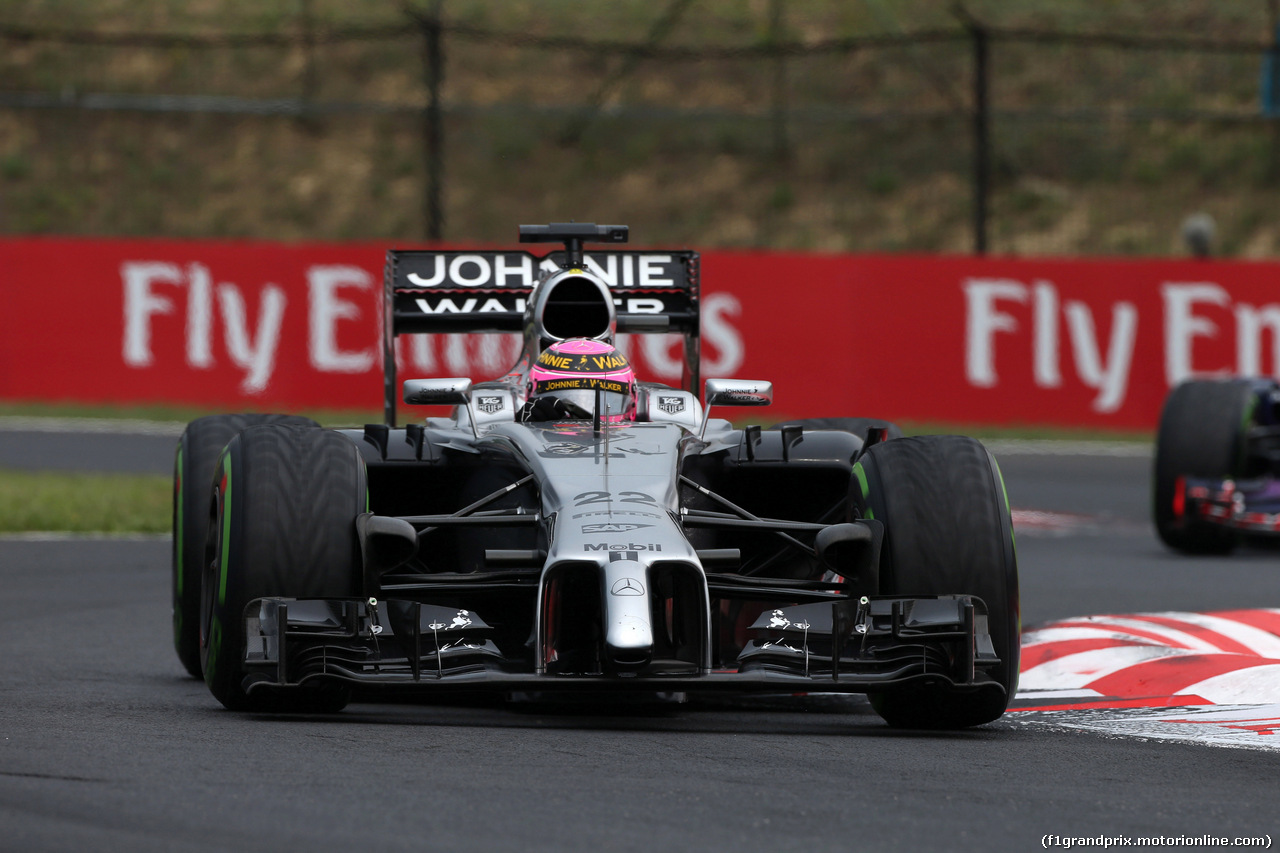 GP UNGHERIA, 27.07.2014- Gara, Jenson Button (GBR) McLaren Mercedes MP4-29