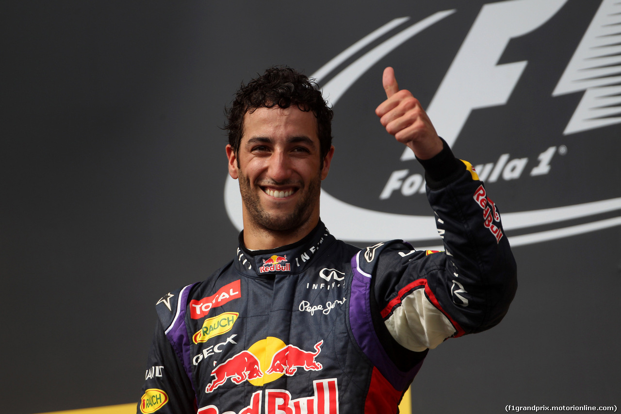GP UNGHERIA, 27.07.2014- Gara, 1st position Daniel Ricciardo (AUS) Red Bull Racing RB10
