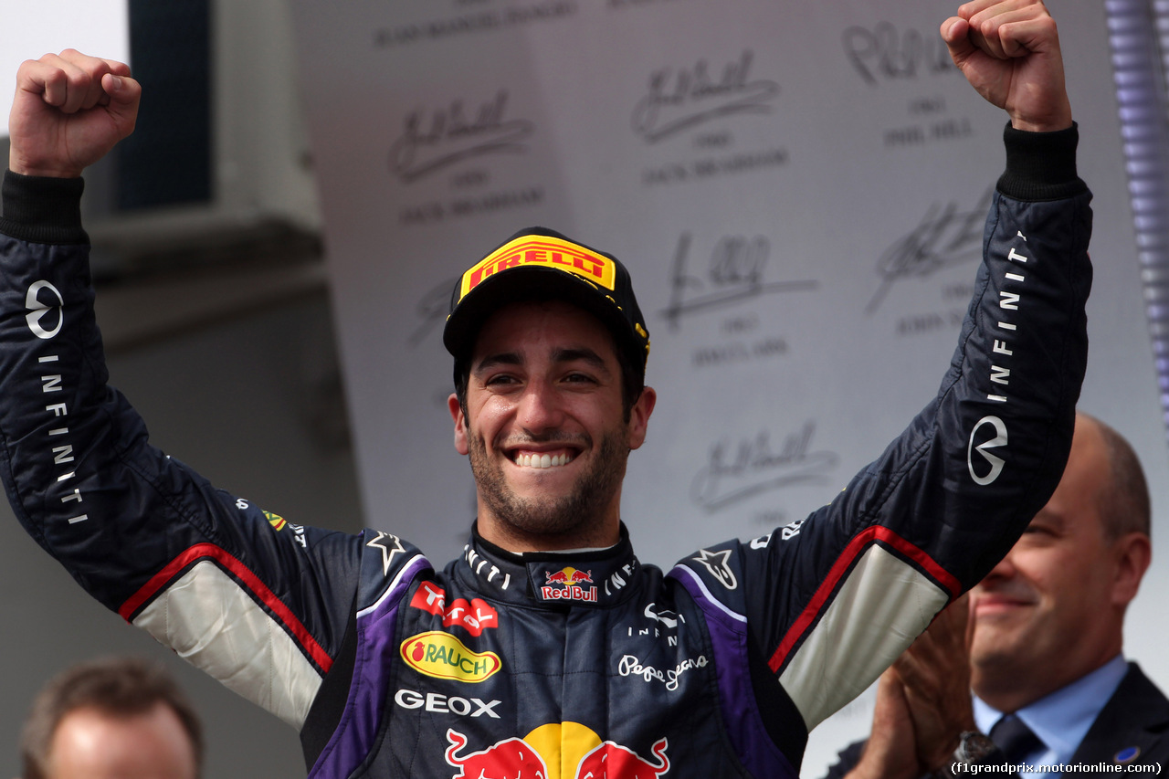 GP UNGHERIA, 27.07.2014- Gara, 1st position Daniel Ricciardo (AUS) Red Bull Racing RB10