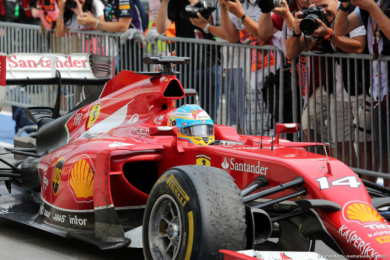 GP UNGHERIA, 27.07.2014- Gara, secondo Fernando Alonso (ESP) Ferrari F14-T