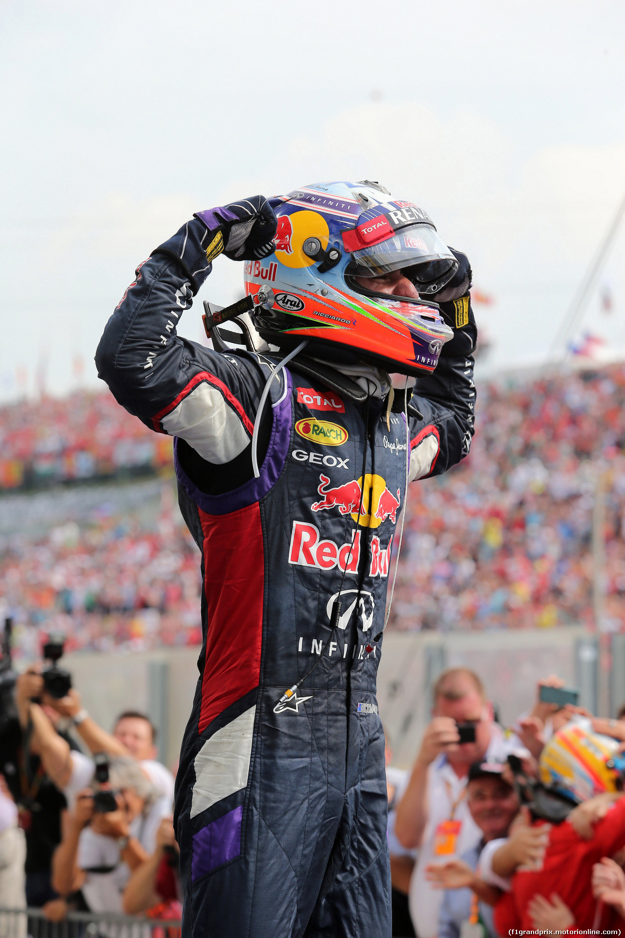 GP UNGHERIA, 27.07.2014- Gara, Daniel Ricciardo (AUS) Red Bull Racing RB10, vincitore