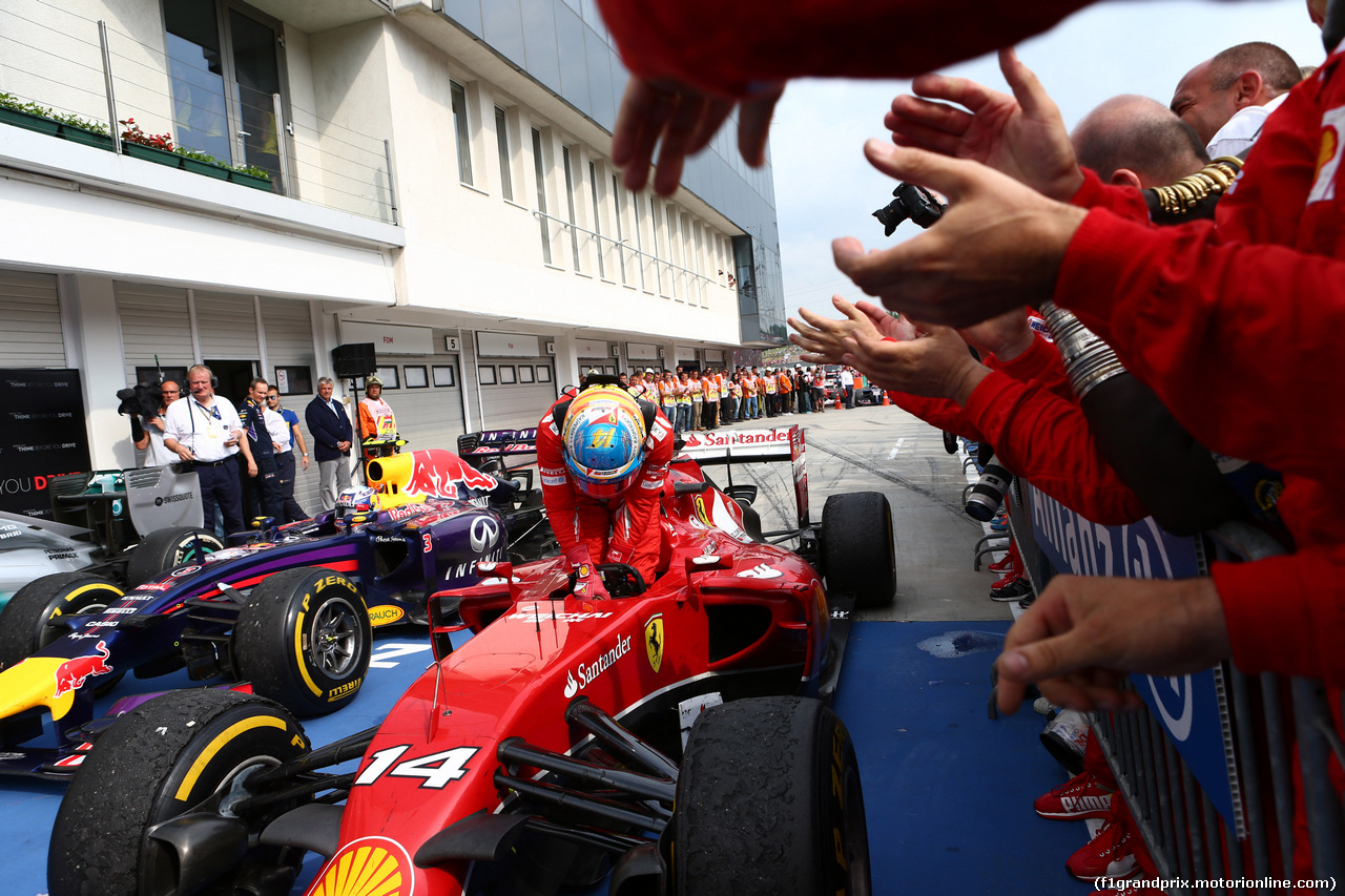 GP UNGHERIA, 27.07.2014- Gara, secondo Fernando Alonso (ESP) Ferrari F14-T
