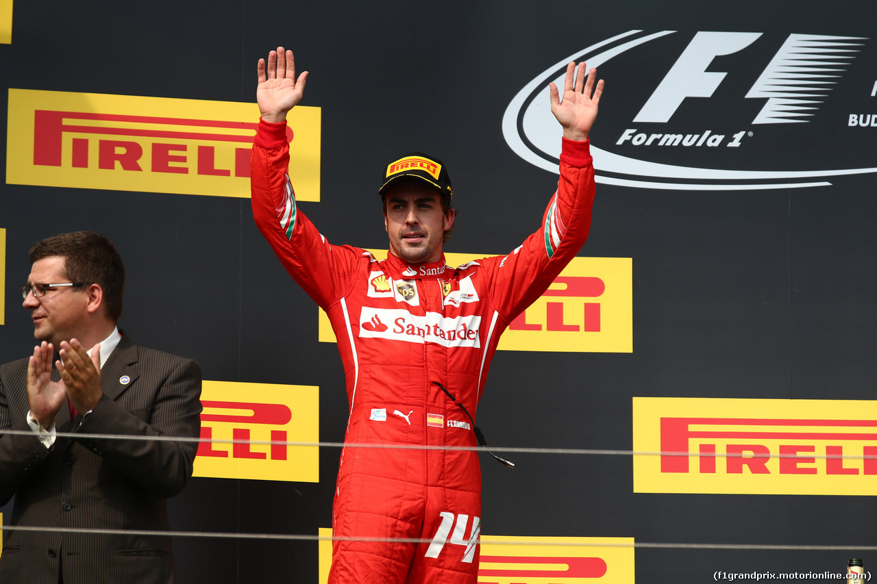 GP UNGHERIA, 27.07.2014- Gara, secondo Fernando Alonso (ESP) Ferrari F14-T