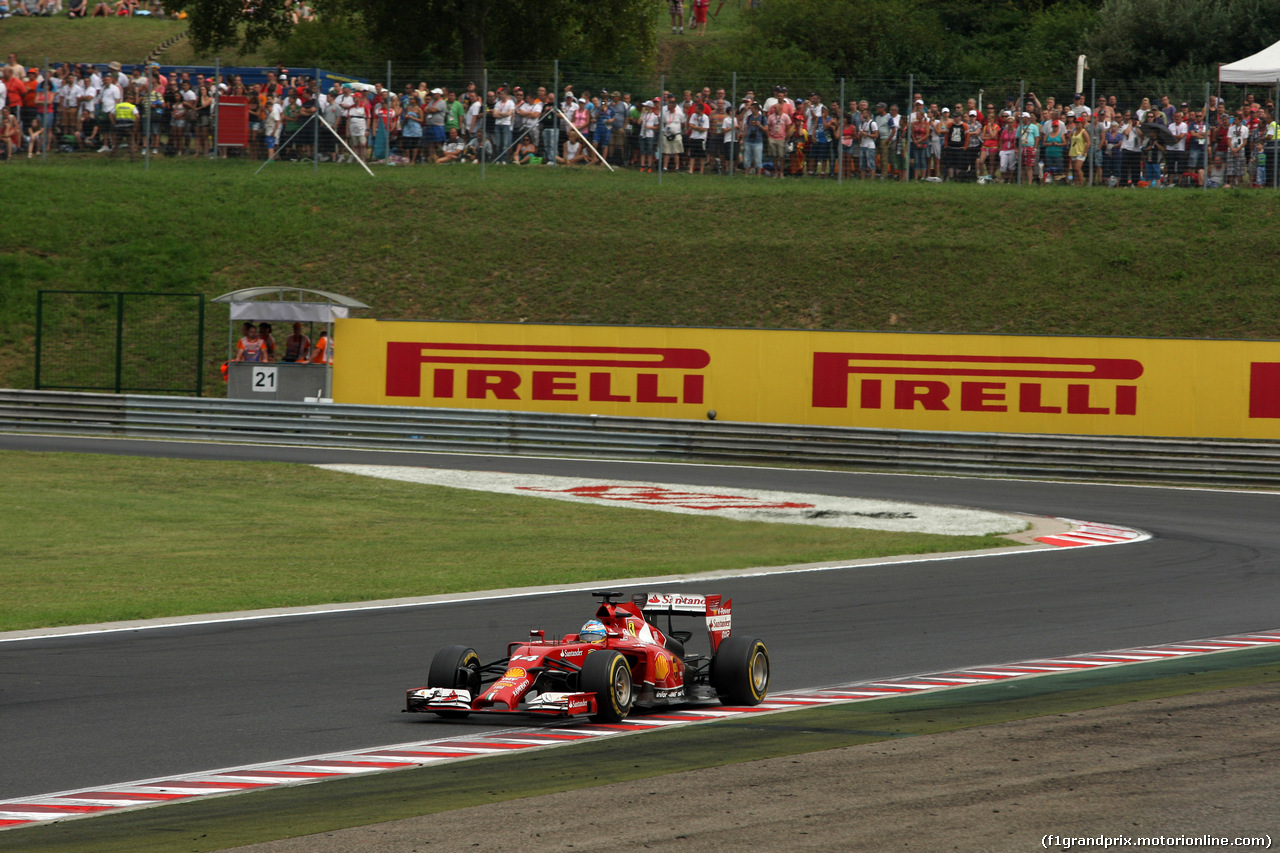 GP UNGHERIA, 27.07.2014- Gara, Fernando Alonso (ESP) Ferrari F14-T