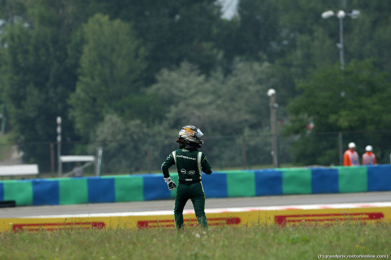GP UNGHERIA, 27.07.2014- Gara, Kamui Kobayashi (JAP) Caterham F1 Team CT-04 retires from the race