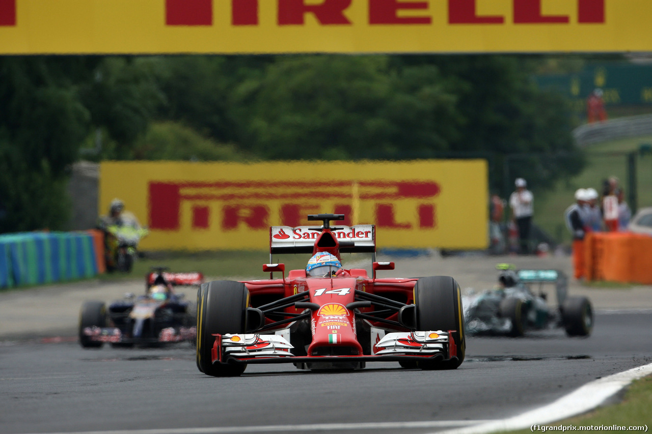 GP UNGHERIA, 27.07.2014- Gara, Fernando Alonso (ESP) Ferrari F14-T