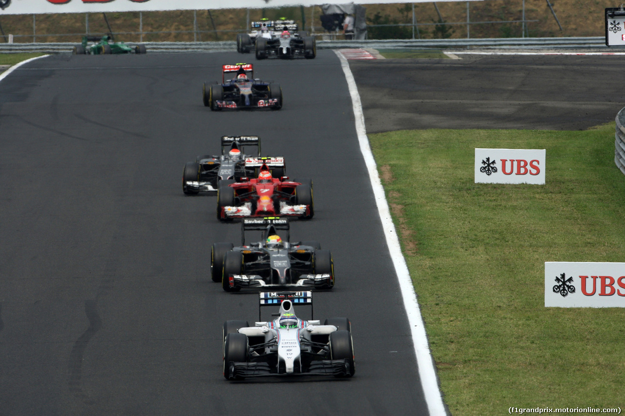 GP UNGHERIA, 27.07.2014- Gara, Felipe Massa (BRA) Williams F1 Team FW36
