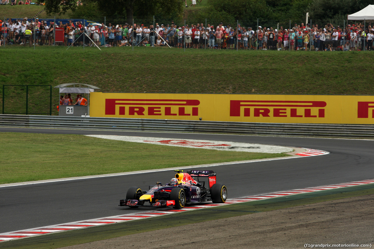 GP UNGHERIA, 27.07.2014- Gara, Daniel Ricciardo (AUS) Red Bull Racing RB10