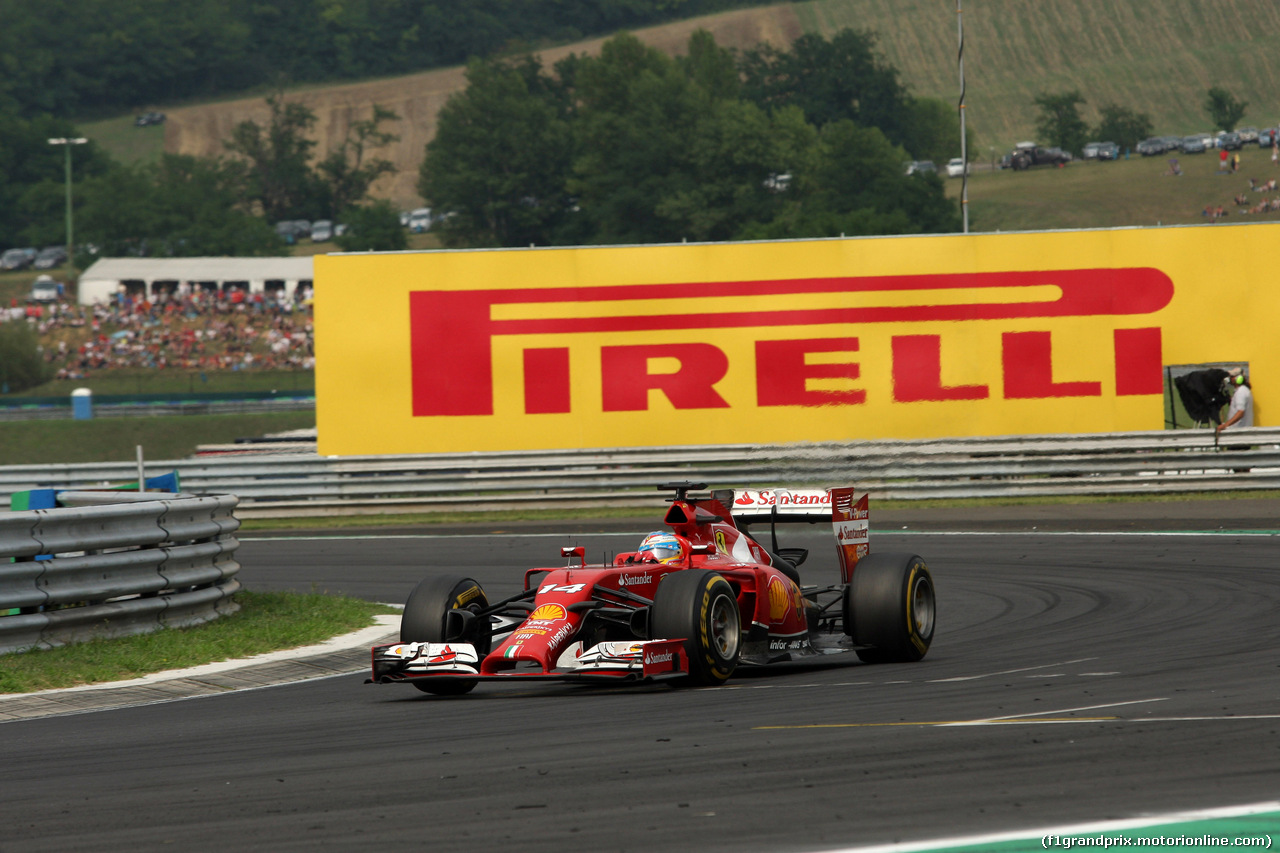 GP UNGHERIA, 27.07.2014- Gara, Fernando Alonso (ESP) Ferrari F14-T