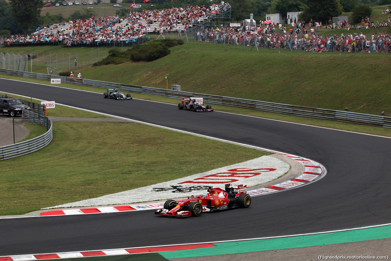 GP UNGHERIA, 27.07.2014- Gara, Fernando Alonso (ESP) Ferrari F14-T
