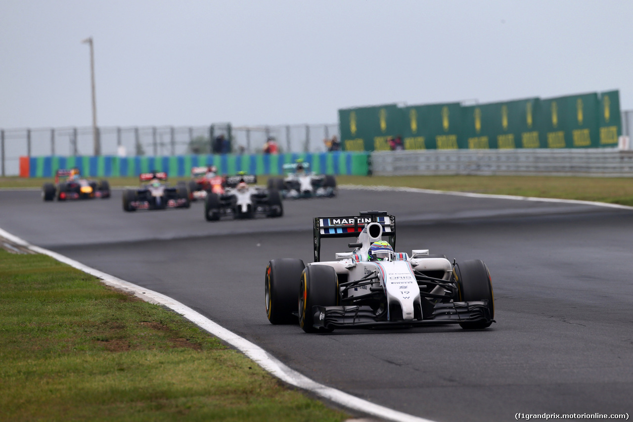 GP UNGHERIA, 27.07.2014- Gara, Felipe Massa (BRA) Williams F1 Team FW36