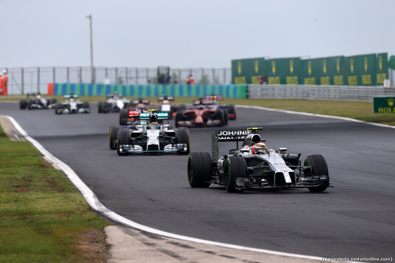 GP UNGHERIA, 27.07.2014- Gara, Kevin Magnussen (DEN) McLaren Mercedes MP4-29