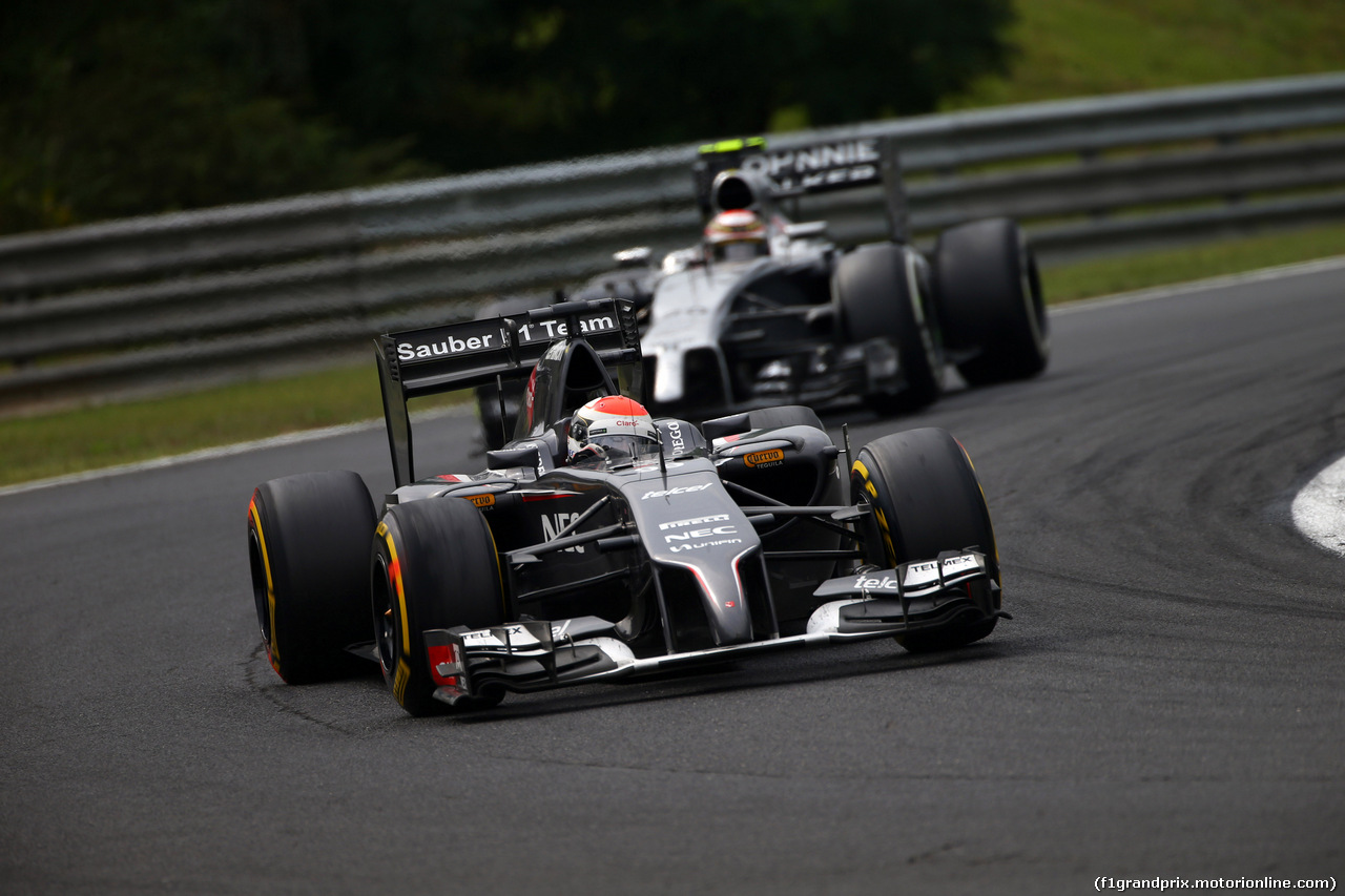 GP UNGHERIA, 27.07.2014- Gara, Adrian Sutil (GER) Sauber F1 Team C33