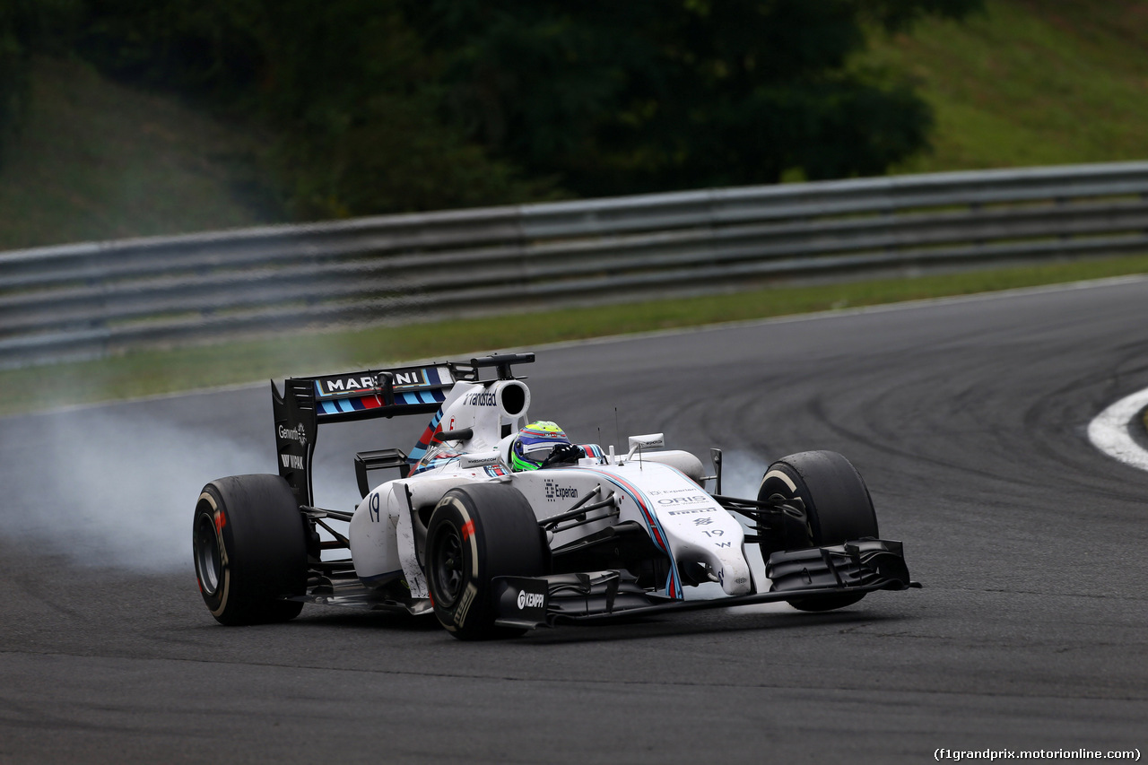 GP UNGHERIA, 27.07.2014- Gara, Felipe Massa (BRA) Williams F1 Team FW36