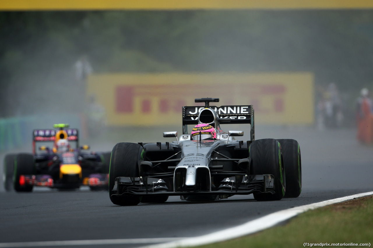 GP UNGHERIA, 27.07.2014- Gara, Jenson Button (GBR) McLaren Mercedes MP4-29