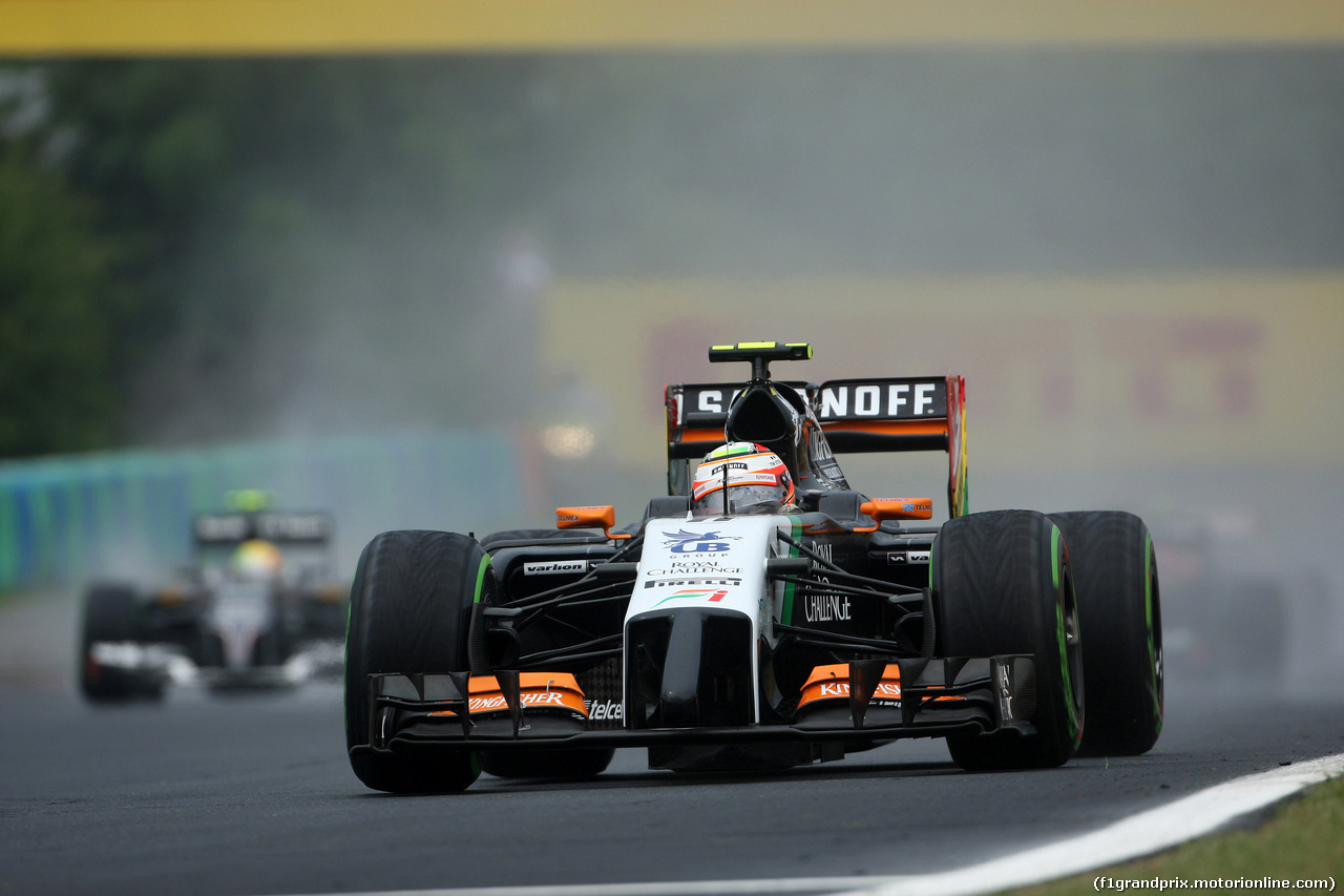 GP UNGHERIA, 27.07.2014- Gara, Sergio Perez (MEX) Sahara Force India F1 VJM07