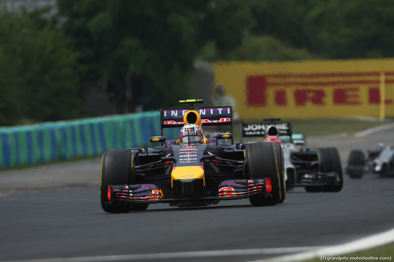 GP UNGHERIA, 27.07.2014- Gara, Daniel Ricciardo (AUS) Red Bull Racing RB10