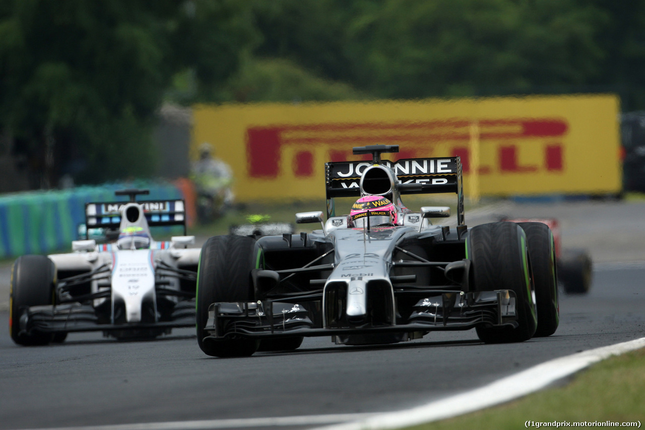 GP UNGHERIA, 27.07.2014- Gara, Jenson Button (GBR) McLaren Mercedes MP4-29