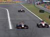 GP UNGHERIA, 27.07.2014- Gara, Daniel Ricciardo (AUS) Red Bull Racing RB10 e Jules Bianchi (FRA) Marussia F1 Team MR03