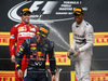 GP UNGHERIA, 27.07.2014- Gara, Daniel Ricciardo (AUS) Red Bull Racing RB10, vincitore, secondo Fernando Alonso (ESP) Ferrari F14-T e terzo Lewis Hamilton (GBR) Mercedes AMG F1 W05
