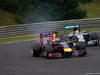 GP UNGHERIA, 27.07.2014- Gara, Sebastian Vettel (GER) Red Bull Racing RB10 e Lewis Hamilton (GBR) Mercedes AMG F1 W05