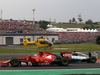 GP UNGHERIA, 27.07.2014- Gara, Kimi Raikkonen (FIN) Ferrari F14-T e Lewis Hamilton (GBR) Mercedes AMG F1 W05